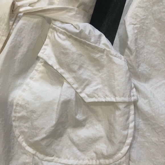 *RARE Children’s Place White Ruffle Front Long Spring Trench Coat - Picture 5 of 9